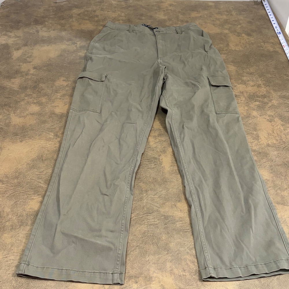 Hollister Cargo Pants Womens 13L/12L Olive Green Ultra High-Rise Dad Pant 31L